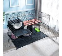 Jaula Grande de Metal for Gatos for Interiores, casetas Extensibles for, jaulas for Perros y Mascotas en for múltiples, transportador rígido(43.7Lx29.5Wx28.7H)