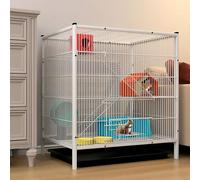 Jaula Grande para Animales Pequeños de 2/3 Niveles, Jaula de Malla de Alambre de Metal Encriptada para Ardillas, Hurones, Chinchillas, Petauros del Azúcar(72x54x80cm)
