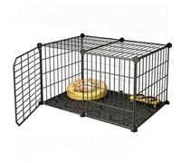 Jaula Grande para Gatos De 2/3 Niveles, Jaulas Grandes para Gatos De Interior con Aseo, Recinto para Gatos De Interior con Hamaca, Comedero, Jaula De Alambre Metálico Desmontable (D-70x35x35cm)