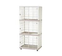 Jaula grande para gatos de 2/3 niveles para interiores y exteriores, con ruedas con plataformas de salto para múltiples gatos