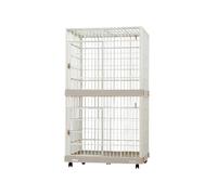 Jaula grande para gatos de 2/3 niveles para interiores y exteriores, con ruedas con plataformas de salto para múltiples gatos