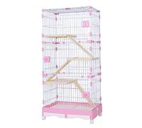 Jaula Grande para Gatos para Interiores, Lujoso Refugio para Gatos de 2 Pisos, Jaula para Gatos Que Incluye 2 estantes Ajustables para hámsteres y jerbos con un Gran Espacio habitable (C6)