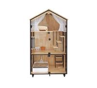 Jaula Grande para Gatos Villa for Gatos, Nido for Gatos, casa de Madera Grande de Lujo for Interiores, gabinete Tipo Jaula for Gatos, no ocupa un Inodoro Integrado casa del Gato