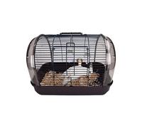Jaula Grande para Pájaros Caja de Aves portátil de Acero Inoxidable Portador de Aves Ligero Transparente Cause de Viaje de Metal for Xuanfeng Canary Love Bird Cría Cage Jaula para Periquitos(B)