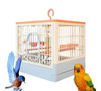 Jaula grande para pájaros, circulación de aire optimizada, 28 x 25 x 25 cm, jaula ancha para pájaros, pajarera espaciosa, soporte natural, para guacamayos y cacatúas