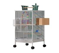 Jaula grande para pájaros de interior con parte superior de juego y soporte para loros, conures, tortolitos, cacatúas y periquitos