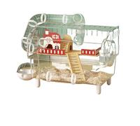 Jaula Hamster Casa Transparente for hámster, Gran Villa DIY for con túnel, Jaula espaciosa for hámsteres y Animales pequeños(DeluxeTranspt 85.9)