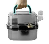 Jaula Hamster - PP 21x21x18cm Jaula Gerbil | Hábitat Hamster Interactivo | Hamsster Parque Juego para Pequeñas Mascotas Llevar Afuera, Juego Interior & Ejercicio, Cobaya, Conejo, Chinchilla & Erizos