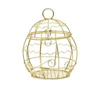 Jaula hueca dorada para pájaros al aire libre, comedero para hámster, conejo, loro, juguete para mantener palomas y mascotas