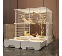 Jaula Huron, Jaula Chinchilla, Diy Jaula Conejo , Jaulas para Pajaros Diseño Extraíble, Malla De Hierro Encriptada De 1,5 Cm, Fácil De Limpiar para Jaulas De Animales Pequeños Jaula para Conejos(73*47