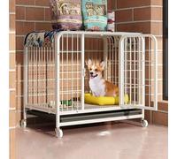 Jaula Indestructible para Perros de Interior con claraboya, fácil de Mover y Limpiar, ventilación Mejorada para una Comodidad óptima, Adecuada para Perros de Todos los tamaños.