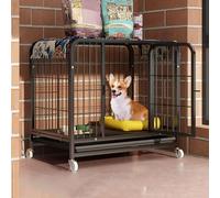 Jaula Indestructible para Perros Grandes: Resistente, fácil de Mover, diseño ventilado, caseta Interior con tragaluz, Apta para Perros de Todos los tamaños, fácil de Limpiar.
