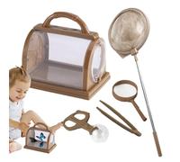 Jaula - Malla transpirable ABS 15x15x20cm, contenedor al aire libre Explorer Kit Nature Observation Box | Caso de Gusano Portátil Juguete para el Hogar Jardín Escuela y Kindergarten Uso
