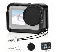 Jaula Metálica para dji Osmo Action 6, Carcasa Protectora de Aleación de Aluminio para Osmo Action 6 dji Action 6, Zapata Fría y Tornillo 1/4", Accesorios con Tapa de Lente y Correa