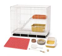 Jaula Metálica para Gatos, Dos Niveles, 60x42x50cm, Malla 2cm | Construcción de metal, Casa para gatos, Adiestramiento de gatitos, Para animales jóvenes