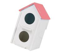 Jaula nido de pájaros con 2 niveles de refugio para colibrí escondite al aire libre pequeños pájaros accesorios para pájaros casa de pájaros de madera para niños comedero de pájaros de madera exterior