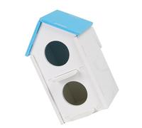 Jaula nido de pájaros con 2 niveles de refugio para colibrí escondite al aire libre pequeños pájaros accesorios para pájaros casa de pájaros de madera para niños comedero de pájaros de madera exterior