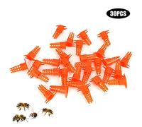 Jaula para abeja reina, paquete de 30 |Tazas de plástico para cría de reinas y cubiertas protectoras |Equipo de apicultura para una introducción segura a la reina/Herramientas