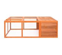 Jaula para animales de jardín, 150 x 100 x 50 cm, de abeto macizo | Madera maciza de abeto, rejilla de acero, puertas abatibles, diseño exterior resistente