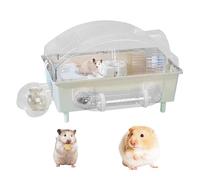 Jaula para animales pequeños, casa para mascotas para hámster, recinto transparente, hábitat de anidación para erizo, chinchilla, conejo, jerbo, hámster, guinea, hurón, interior y exterior, recinto
