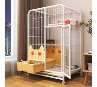 Jaula para animales pequeños, Jaula para mascotas, Jaula for gatos, corral for hurones, fácil de limpiar, color negro, for interior y exterior, for gatos, hurones, cobayas y conejos.(Black,78*55*133cm