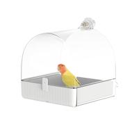 Jaula Para Baño Para Pájaros, Cuencos De Alimentación Para Mascotas De Gran Capacidad De 7,05x7,44 Pulgadas, Baño Multifunción Para Pájaros | Casa De Cuenco Para Agapornis, Guacamayos, Loros, Gorrione