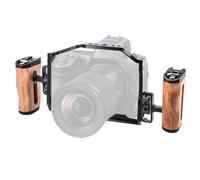 Jaula para cámara, 1 paquete de accesorios de expansión de metal, construcción de aleación de aluminio con soportes de zapata fría, agarre ergonómico para estabilidad, videografía profesional (2