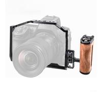 Jaula para cámara, 1 paquete de accesorios de expansión de metal, construcción de aleación de aluminio con soportes de zapata fría, agarre ergonómico para estabilidad, videografía profesional (jaula +