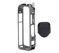 Jaula para Cámara de Acción X4, Marco Protector de Aleación de Aluminio con Soporte Doble para Zapata Fría, Cubierta de Lente de Silicona, Compatible con Motociclismo