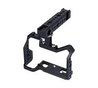 Jaula para cámara de aleación de Aluminio con Mango Kit de Jaula para grabación de vídeo Resistente y Resistente para cámara Digital XS10 Negro 395 g