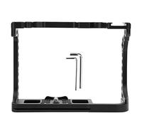 Jaula para cámara - R, Aluminio CNC Negro 265 g, antivibración - protección Total y montajes versátiles, múltiples roscas 1/4″ y 3/8″, Zapata fría integrada, Ideal para