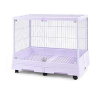 Jaula para Cobayas con Puerta Transparente Y Marco Antimordidas Conejera para 2 O 3 Animales Pequeños(Purple)