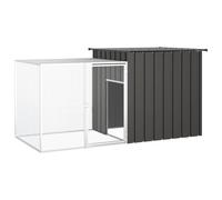 vidaXL Jaula de Conejos Acero galvanizado Antracita 200x91x100 cm, conejera, caseta para Conejos, conejero, casa para Conejos, recinto para Conejos