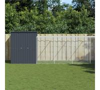 Jaula para conejos, accesorios para gallinas con caño antracita, 165 x 863 x 181 cm, acero galvanizado, recinto al aire libre para hámsters o conejos