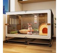 Jaula para conejos, corralito para animales pequeños, uso en interiores, hogar de una sola planta para conejos y cobayas