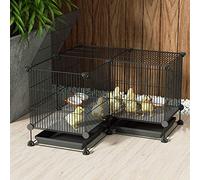 Jaula para conejos - Parque para mascotas, conejo, pollo, parque para animales pequeños, cerca de alambre de metal portátil para interiores para pequeños, conejillos de indias, conejos, cerca para jau