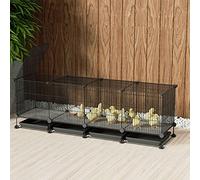 Jaula para conejos - Parque para mascotas, conejo, pollo, parque para animales pequeños, cerca de alambre de metal portátil para interiores para pequeños, conejillos de indias, conejos, cerca para jau