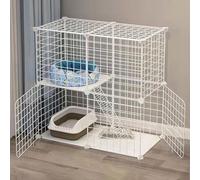 Jaula para Gatitos para gatos de Interior con Plataformas de Percha, Accesorios Resistentes para Transporte de gatos Dobles, jaulas para Mascotas, recintos para gatos pequeños (tamaño: 29,5