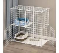 Jaula para Gatitos para Gatos de Interior con Plataformas de Percha, Accesorios Resistentes para Transporte de Gatos Dobles, jaulas para Mascotas, recintos para Gatos pequeños (tamaño: 29,5