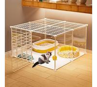 Jaula para gatos, corral desmontable para interiores y exteriores, recinto de ejercicio grande para múltiples gatos y mascotas pequeñas