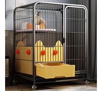 Jaula para Gatos de 2 Niveles para Interiores, Perrera para Gatos, con Caja de Arena para Gatos, Hamaca para Gatos y Cama para Gatos, recintos para perreras para Gatos con Puerta, Jaula de m