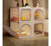 Jaula para gatos de interior - Corralito desmontable para animales pequeños, recinto versátil para gatitos, cobayas, conejos y chinchillas