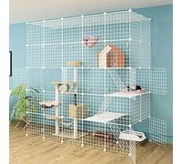 Jaula para Gatos de Interior: Jaula Grande para Gatos, Perrera para Mascotas, Jaula para Gatitos, recinto para Exteriores para Gatos, casa de Metal para Gatos, Parque Infantil para Gatos, re