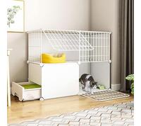 Jaula para Gatos de Interior, Jaula para Gatos DIY, Parque Infantil, Jaula Desmontable de Alambre metálico para Gatitos, caseta para Mascotas con Puerta para Gatitos y Animales pequeños (Color: b