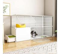 Jaula para Gatos de Interior, Jaula para Gatos DIY, Parque Infantil, Jaula Desmontable de Alambre metálico para Gatitos, caseta para Mascotas con Puerta para Gatitos y Animales pequeños (Color: b
