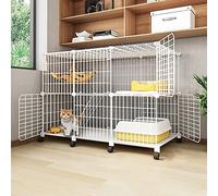 Jaula para Gatos De Interior, Recinto Grande para Gatos, Jaula para Gatos, Parque Infantil, Jaulas para Animales Pequeños, Perreras para Gatos con Rueda Universal, Lugar De Ejercicio Grande, Ideal P