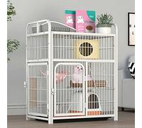 Jaula para Gatos Gran Recinto para Gatos DIY Jaulas para Conejillos De Indias De 3 Niveles con Puertas Y Escaleras Valla para Animales Pequeños Jaula para Gatitos Antisalto Uso En Interiores Jaulas