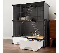 Jaula para Gatos, Jaula para Gatos de Interior con arenero, Parque Infantil para Gatitos (hágalo Usted Mismo), Caseta de Alambre metálico Desmontable, Recinto Espacioso para Gatos para Apart