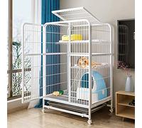 Jaula para Gatos - Jaula para Gatos Parque Infantil para jaulas para Gatos al Aire Libre, Jaula de Metal para Gatos y Gatitos, conejera pequeña con Postes para rascar para Gatos, Hamaca Gratis, Villa