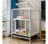 Jaula para Gatos - Jaula para Gatos Parque Infantil para jaulas para Gatos al Aire Libre, Jaula de Metal para Gatos y Gatitos, conejera pequeña con Postes para rascar para Gatos, Hamaca Gratis, Villa